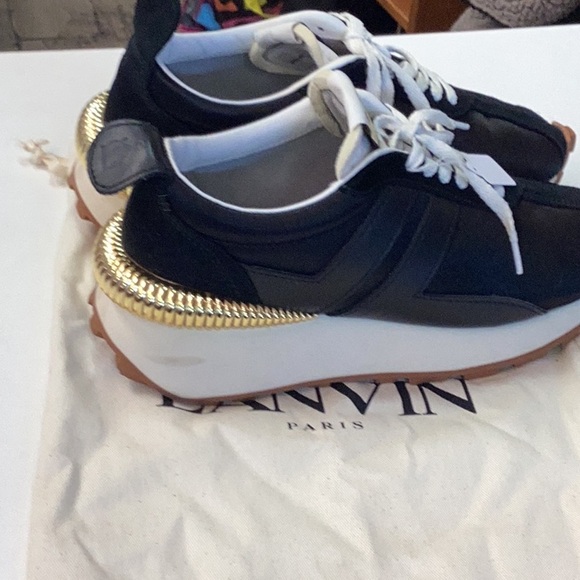 Lanvin Black Bumper Sneakers. - Picture 3 of 6